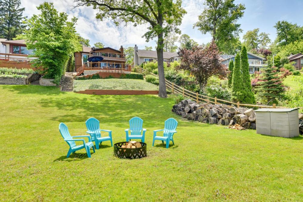 Waterfront Fox Lake Vacation Rental with Fire Pit!
